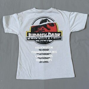 Youth Jurassic Park Graphic T-shirt Grey Size Medium